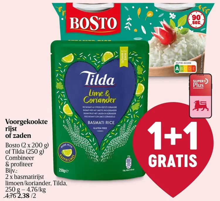 Promotie: Voorgekookte rijst of zaden