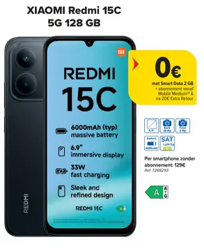 Aanbieding: XIAOMI Redmi 15C 5G 128 GB