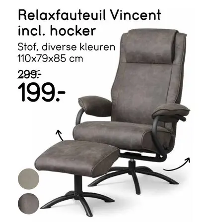 Aanbieding: Relaxfauteuil Vincent