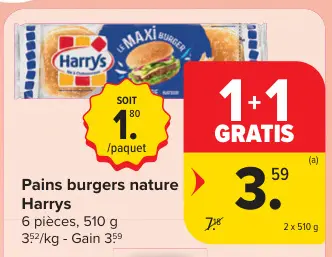 Offre: Pains burgers nature