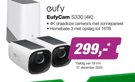Aanbieding: Eufy S330 eufyCam 4K Cameraset