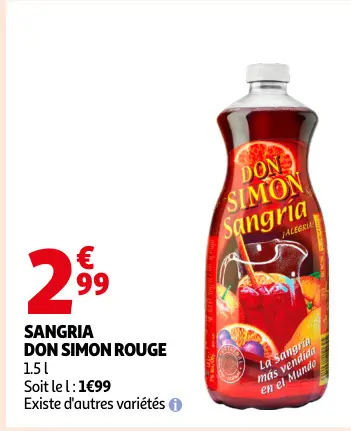 Promotie: Sangria Don Simon Rouge