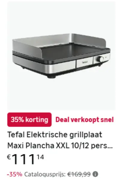 Promotie: Elektrische grillplaat Maxi Plancha XXL