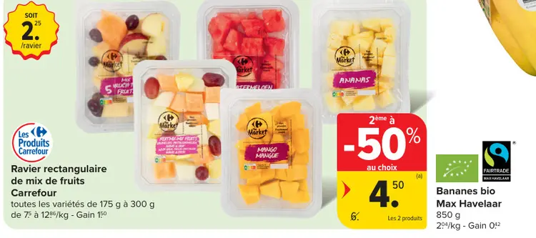 Offre: Ravier rectangulaire de mix de fruits