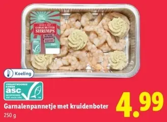 Aanbieding: Garnalenpannetje met kruidenboter