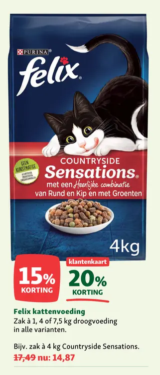 Aanbieding: Kattenvoeding 1, 4 of 7,5 kg droogvoer