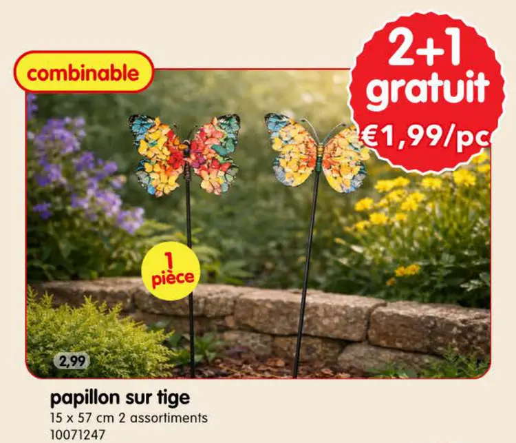Offre: papillon sur tige