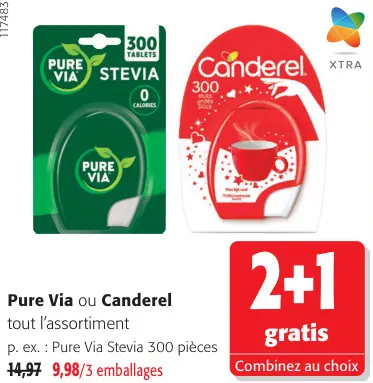 Offre: Pure Via ou Canderel
