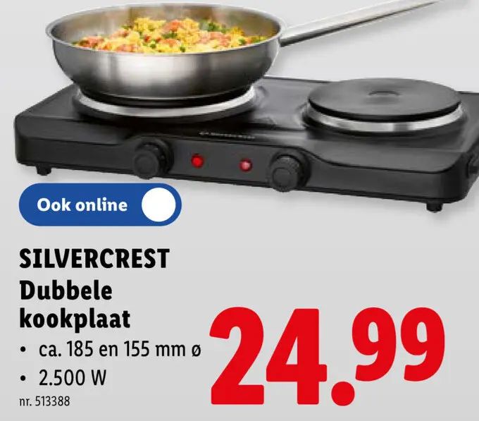 Promotie: Dubbele kookplaat