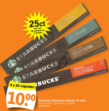 Aanbieding: Starbucks Nespresso capsules