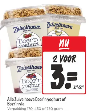 Aanbieding: Zuivelhoeve Boer'n yoghurt