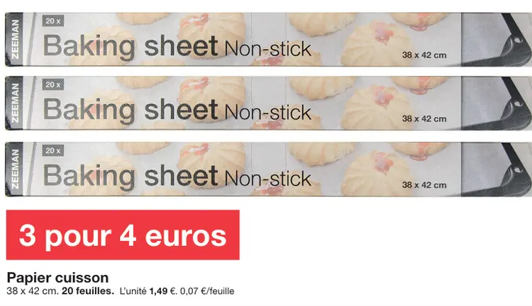 Offre: Papier cuisson