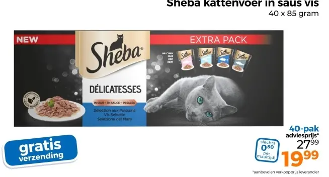 Aanbieding: kattenvoer in saus vis