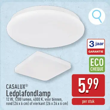 Promotie: Ledplafondlamp