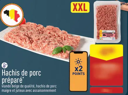 Offre: Hachis de porc préparé