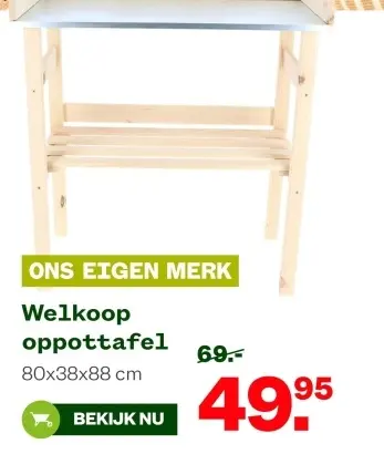 Aanbieding: Welkoop oppottafel