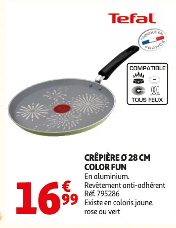 Offre: Crêpière ø 28 cm color fun