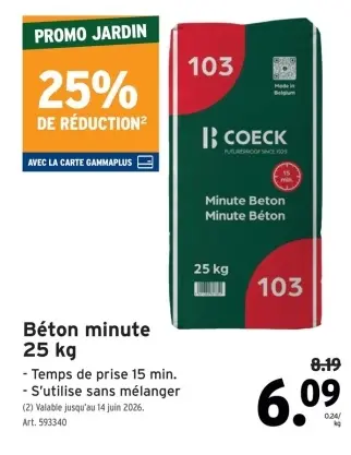 Offre: Béton minute