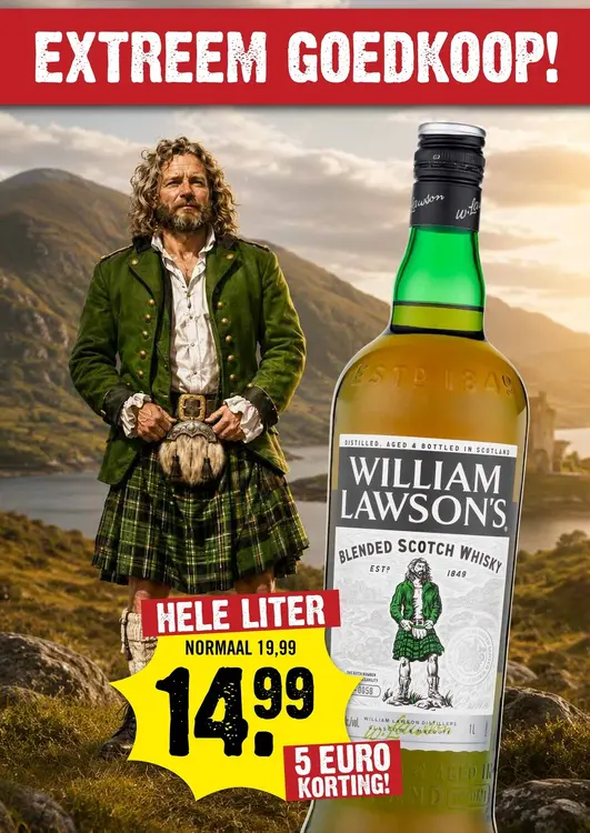 Aanbieding: William Lawson's Whisky 100 cl