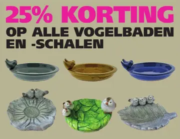 Aanbieding: Vogelbaden en -schalen