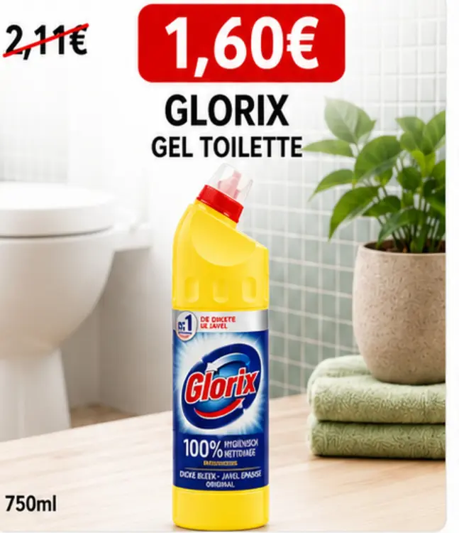 Offre: Glorix gel toilette