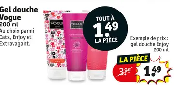 Offre: Gel douche Vogue