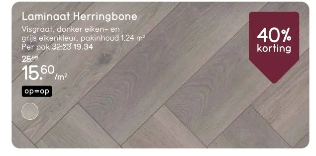 Aanbieding: Laminaat Herringbone