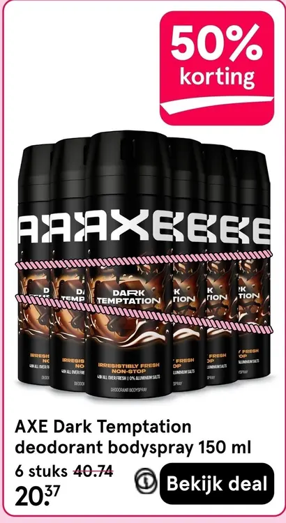 Aanbieding: AXE Dark Temptation deodorant bodyspray