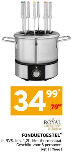 Promotie: Royal van Kempen & Begeer Fonduetoestel