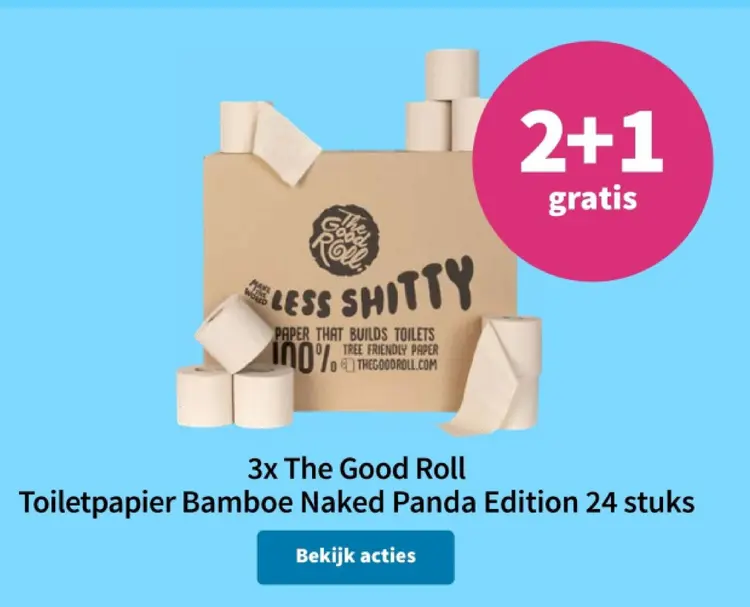 Promotie: Toiletpapier Bamboe Naked Panda Edition
