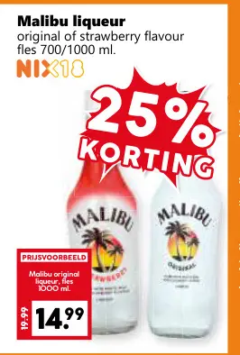 Aanbieding: Malibu liqueur