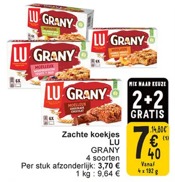 Aanbieding: Zachte koekjes LU GRANY