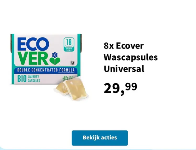 Promotie: Ecover Wascapsules Universal