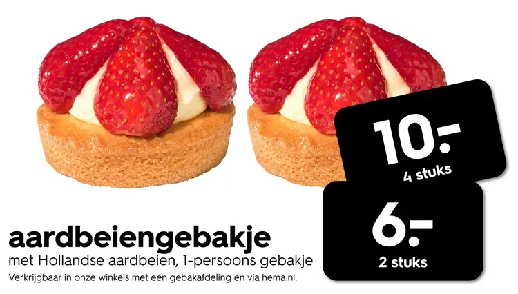 Aanbieding: aardbeiengebakje