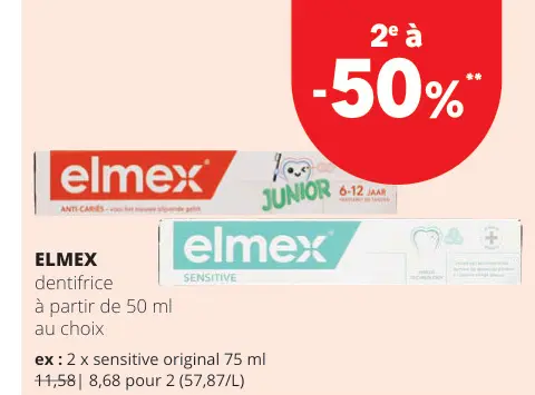Offre: ELMEX dentifrice