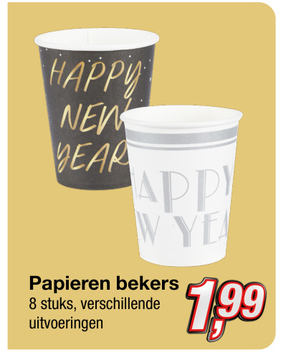 Aanbieding: Papieren bekers