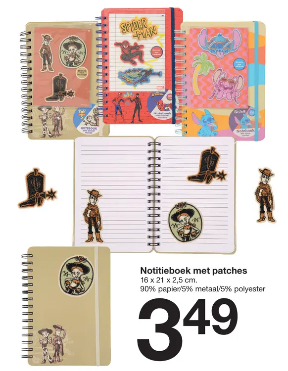 Promotie: Notitieboek met patches