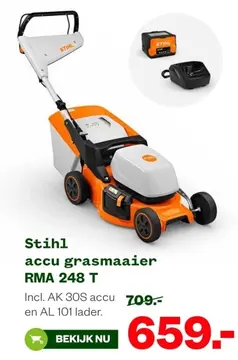 Aanbieding: Stihl accu grasmaaier RMA 248 T