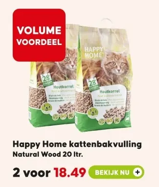 Aanbieding: kattenbakvulling Natural Wood