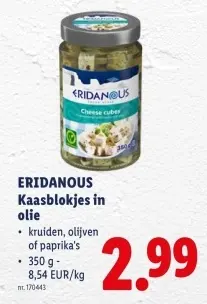 Promotie: Kaasblokjes in olie