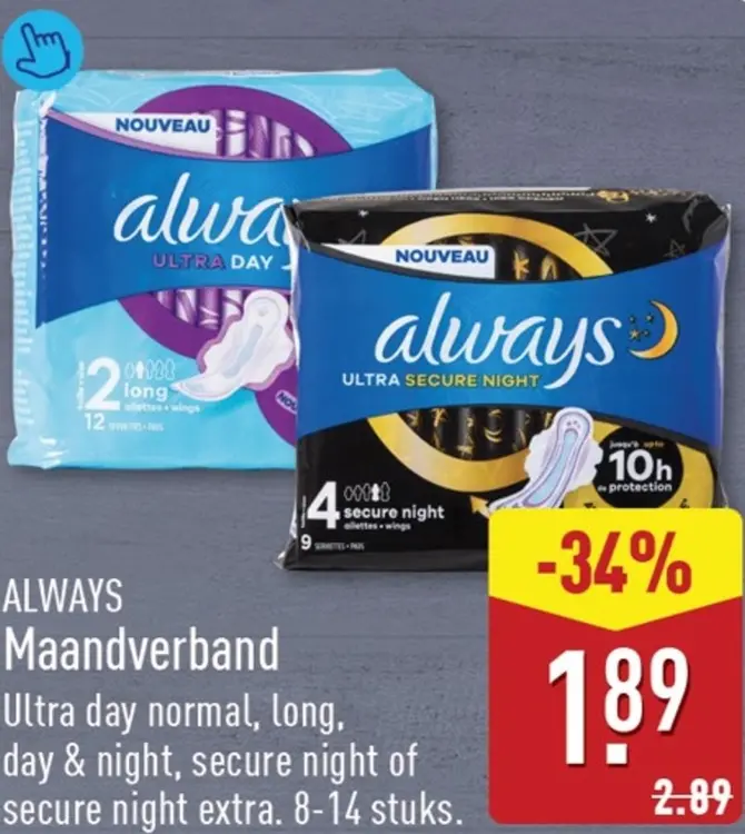 Aanbieding: Maandverband