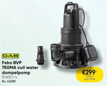 Aanbieding: Feka BVP vuil water dompelpomp
