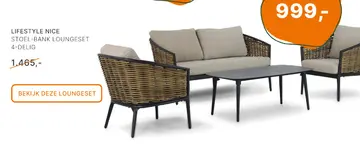 Aanbieding: Lifestyle nice stoel-bank loungeset