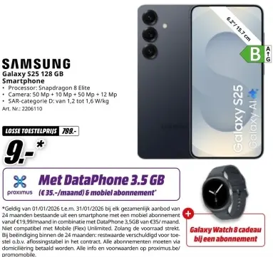 Promotie: Galaxy S25 128 GB Smartphone