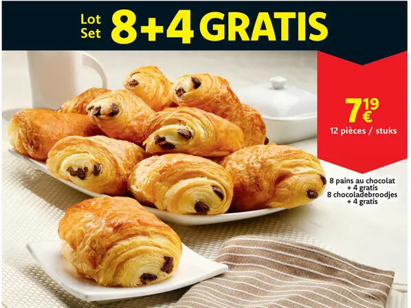 Offre: Pains au chocolat / Chocoladebroodjes