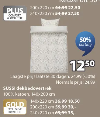 Promotie: SUSSI dekbedovertrek