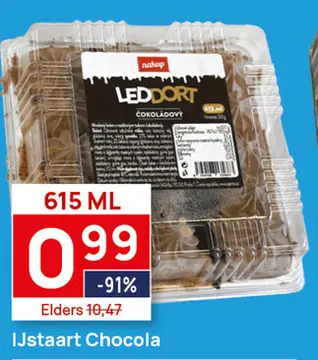 Aanbieding: 3 stuks IJstaart Chocola 615ml