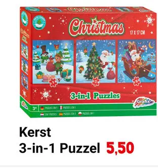 Aanbieding: Kerst 3-in-1 Puzzel