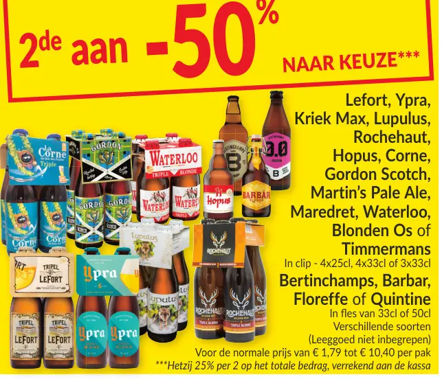 Promotie: Lefort, Ypra, Kriek Max, Lupulus, Rochehaut, 