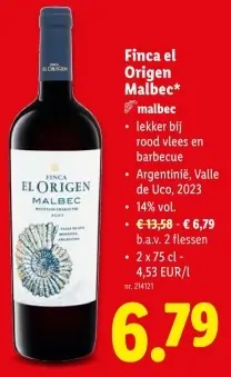 Promotie: Finca el Origen Malbec